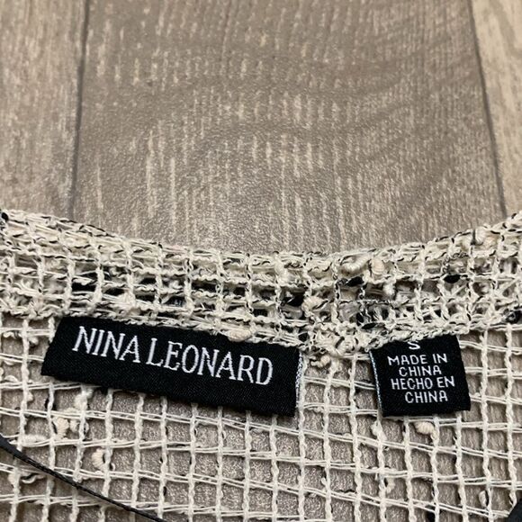 Womens Nina Leonard Fishnet Crochet‎ Mesh Beach Hippie Cardigan Open Sweater - Picture 4 of 6